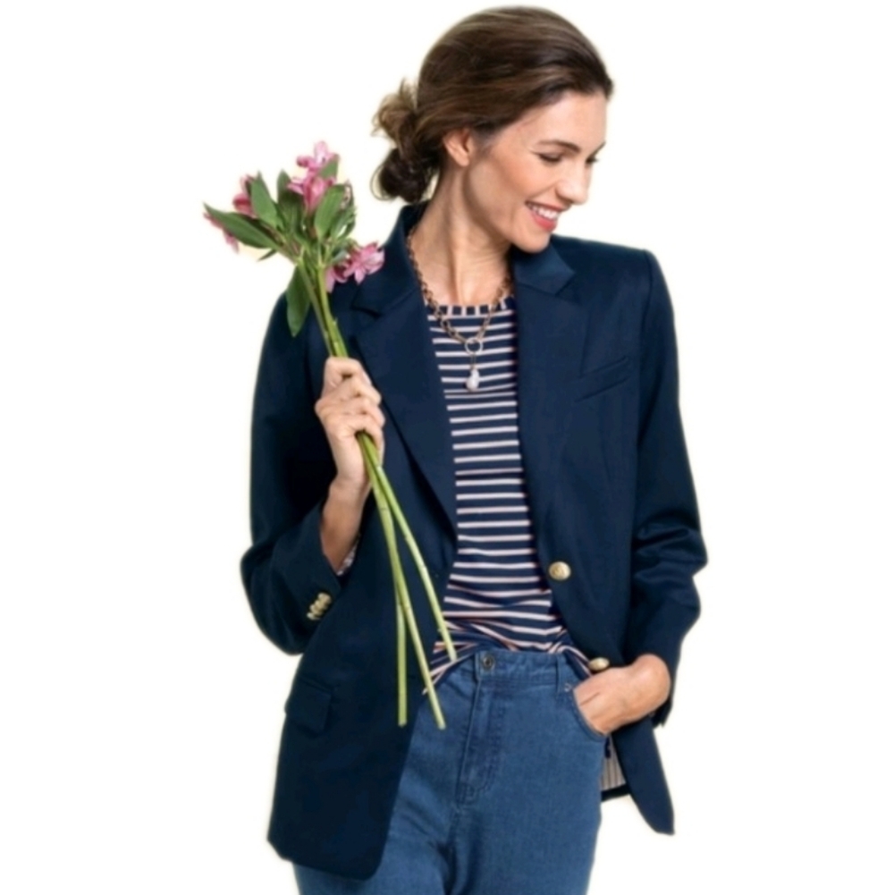 Appleseed's Classic Wool Blazer in Navy size 6